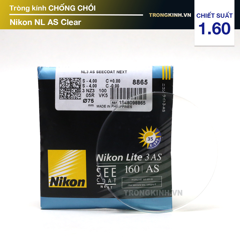 Tròng kính Nikon NLASClear 1.60
