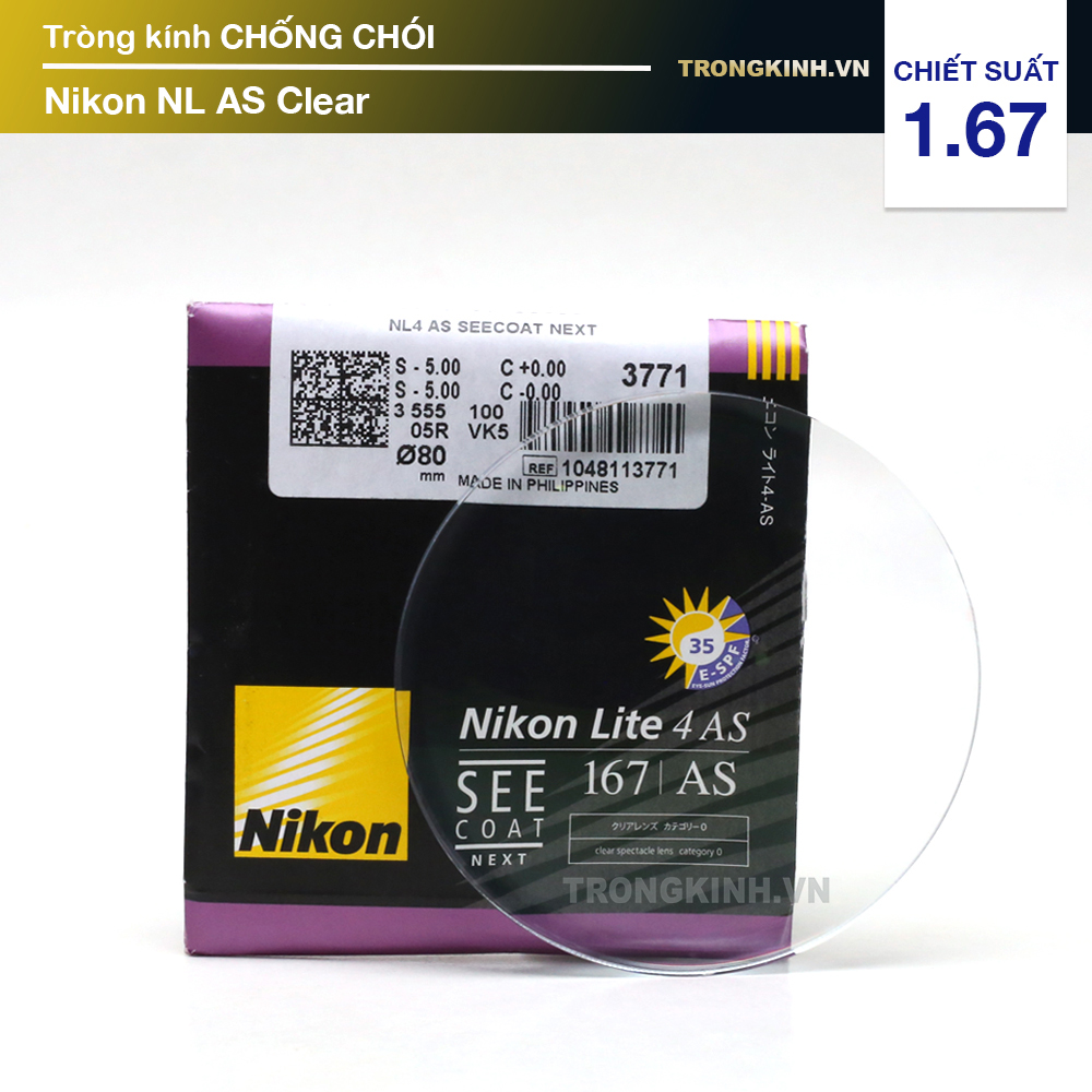 Tròng kính Nikon NLASClear 1.67