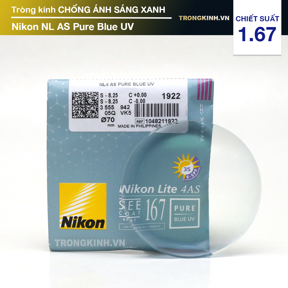 Tròng kính Nikon NLASPureBlueUV 1.67